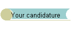 Your candidature